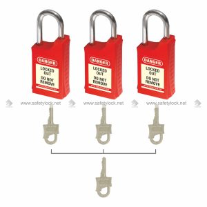 handy lockout padlock with steel shackle