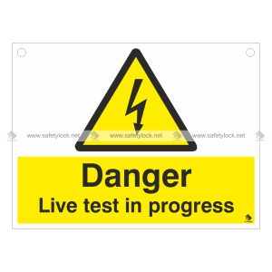 hanging lockout signs