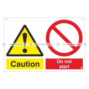 hanging lockout signs - do not start