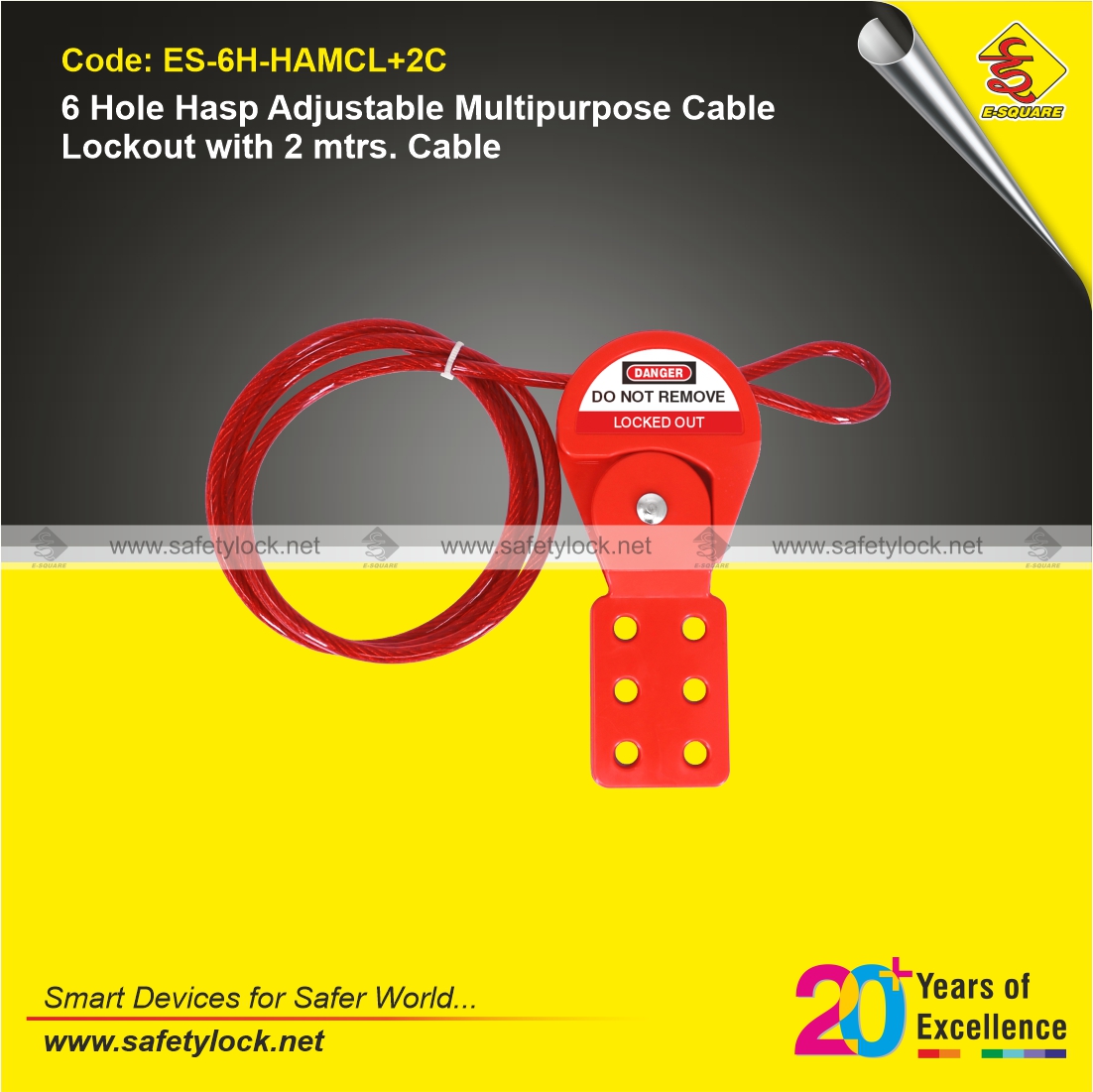 hasp type adjustable cable lockout