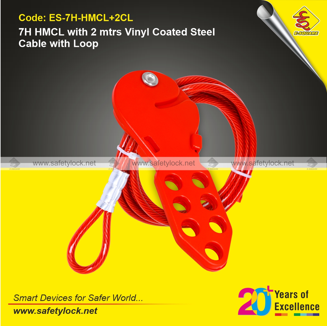 hasp type cable lockout with steel cable