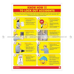 how to lock out accidents - safety poster