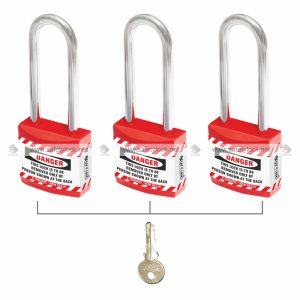 jacket padlock with long shackle
