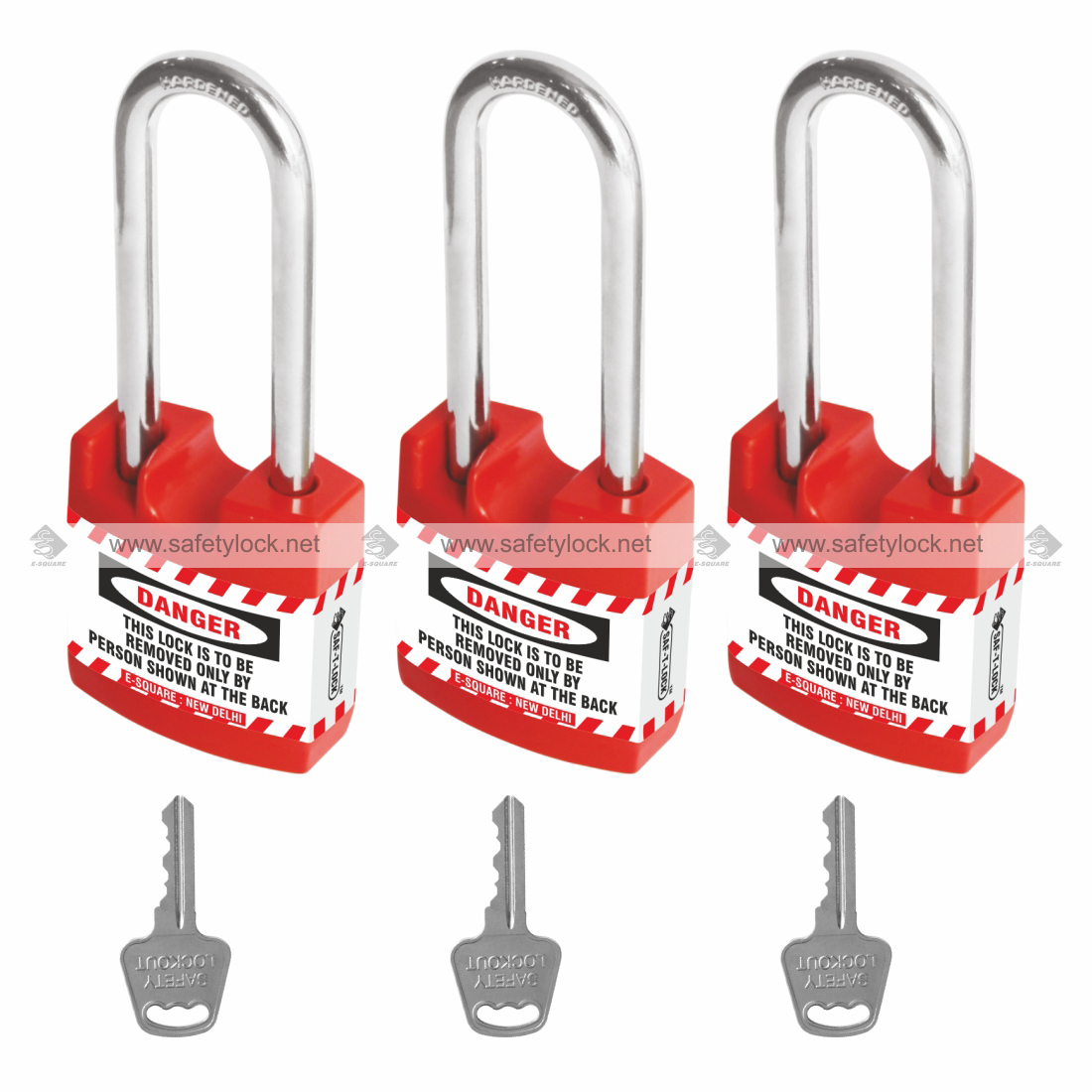 jacket padlock with long shackle osha 1 lock 1 key