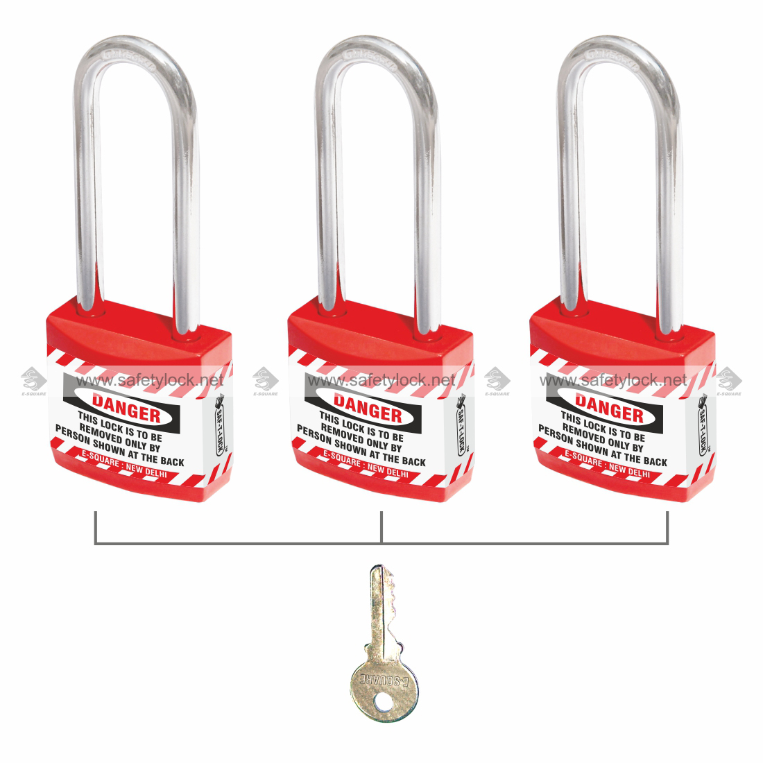 jacket padlock with long shackle
