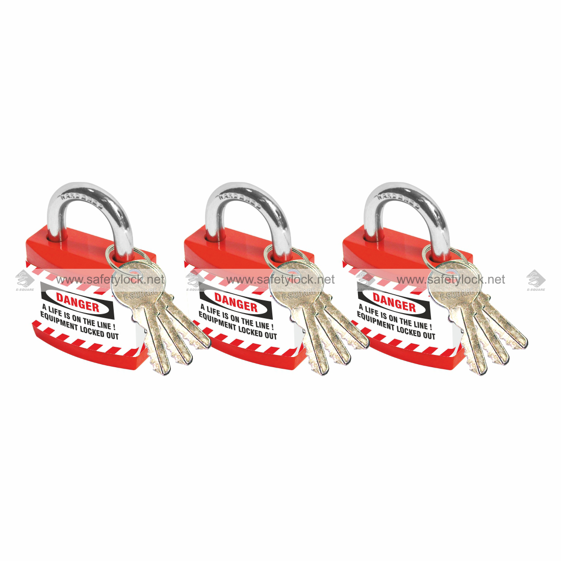 jacket padlock with regular shackle