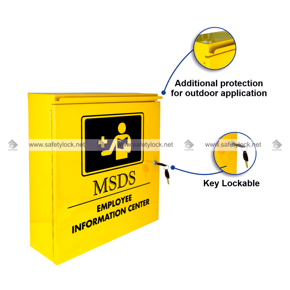 key lockable outdoor MSDS cabinets