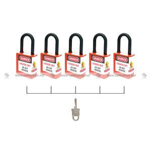 Keyed Alike mini de-electric lockout padlock