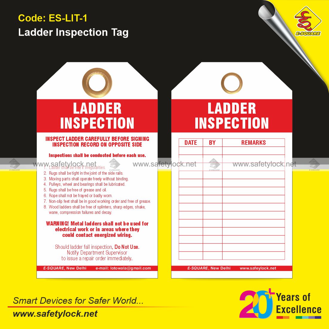 ladder inspection scaffolding tags