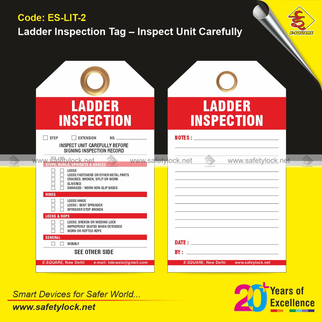 ladder scaffolding tags manufacturer