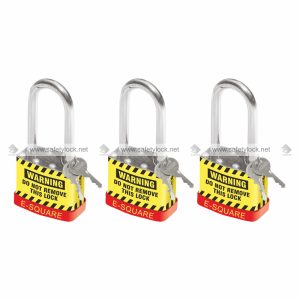 laminated lockout padlock with long shackle