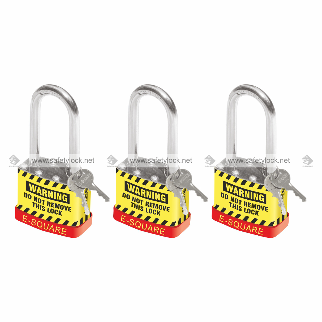 laminated lockout padlock with long shackle
