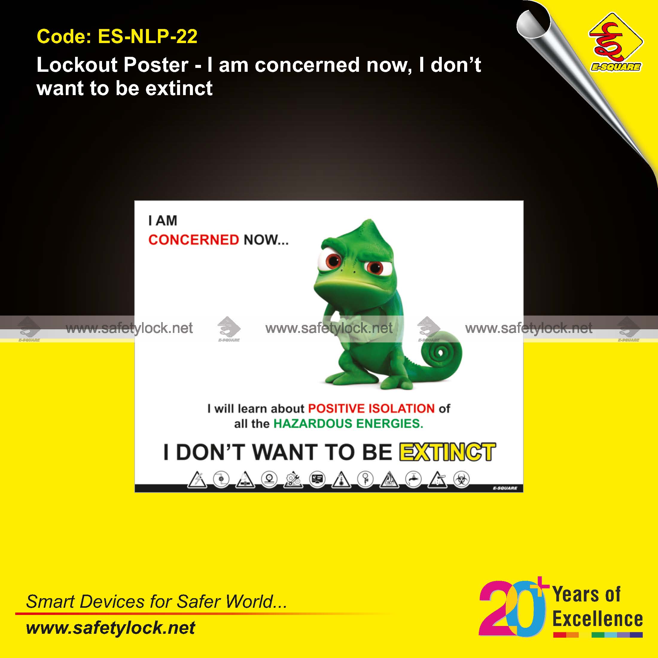 learn about positive isolation of hazardous energies - safety poster