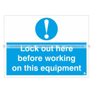lock out here before working on this equipment