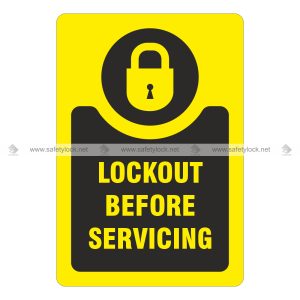 lockout before servicing - safety marking labels