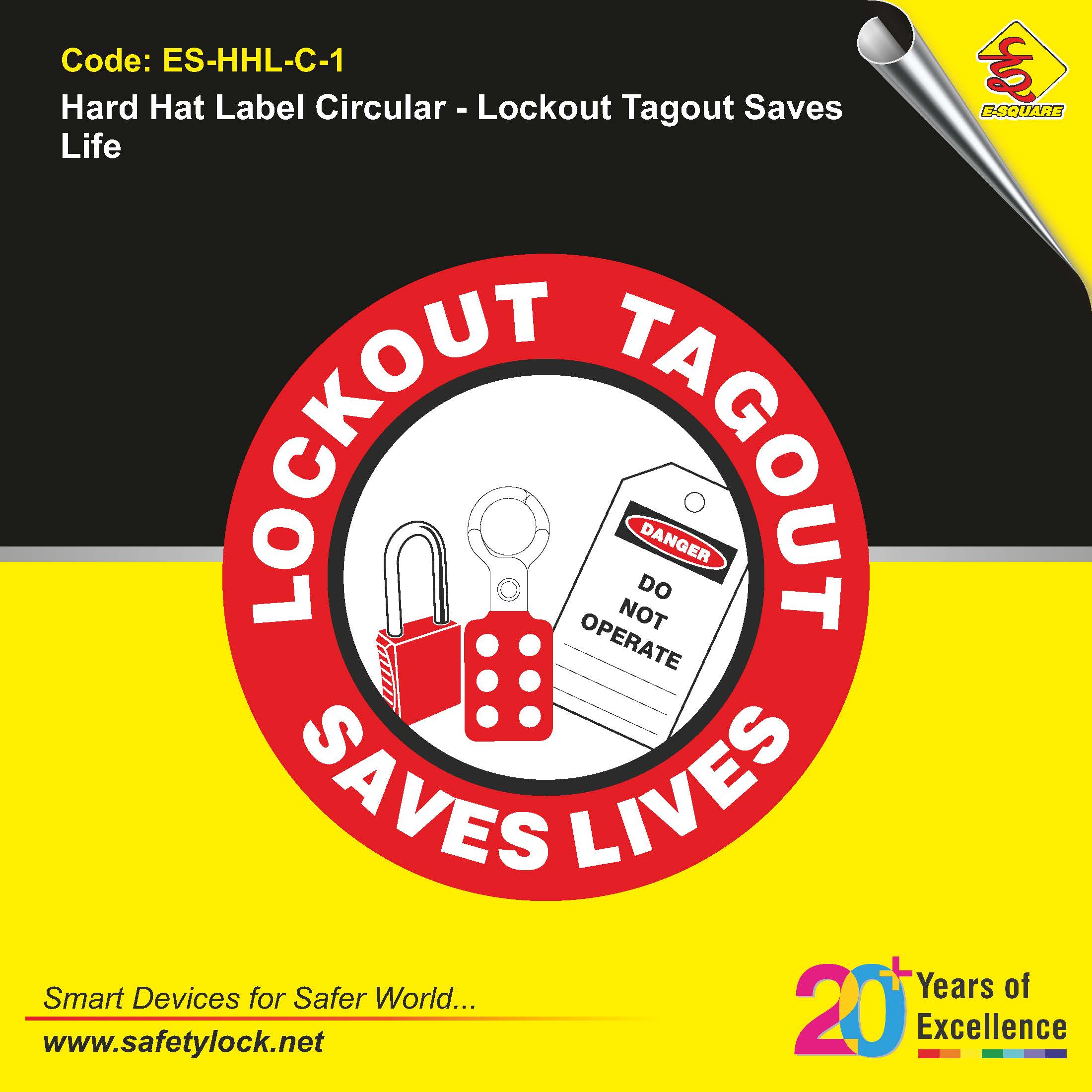 lockout hard hat labels circuilar