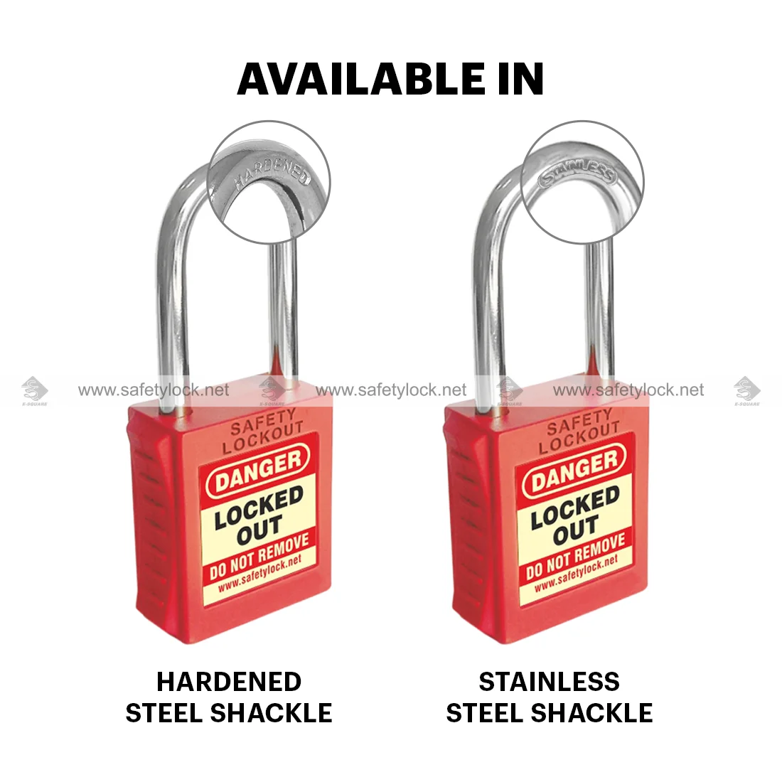 lockout padlock shackle material information
