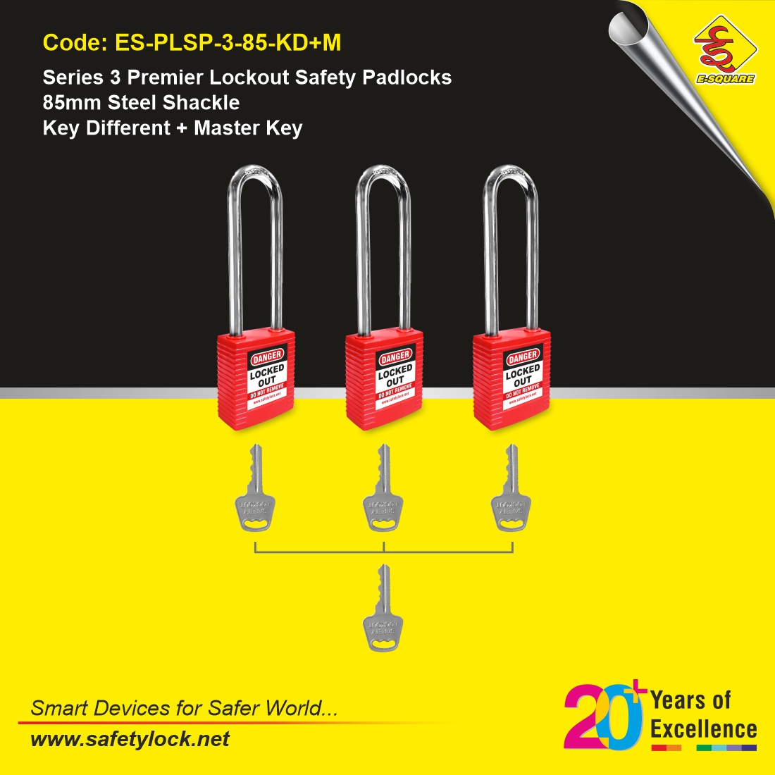 lockout padlock with master key