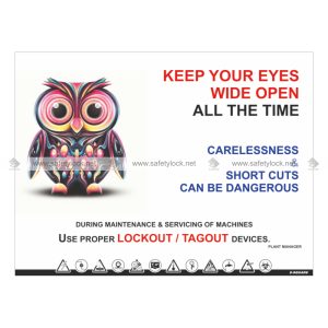 lockout poster - carelessness and shortcuts can be dangerous