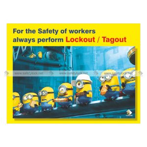lockout poster - for the safety of the workers always lockout tagout