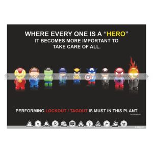 lockout poster - performing lockout tagout is must in this plant