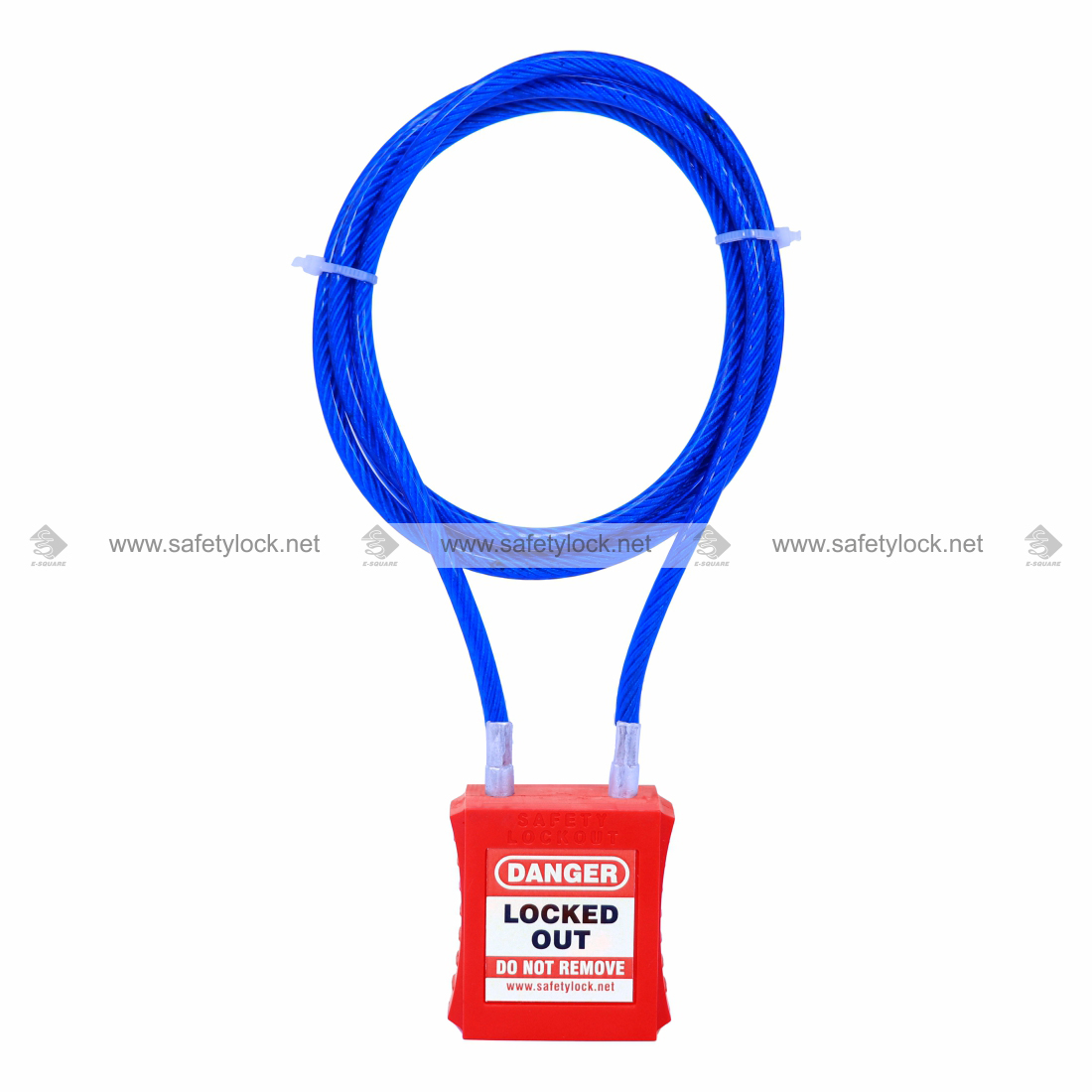 lockout safety padlock with 4 feet di-electric cable
