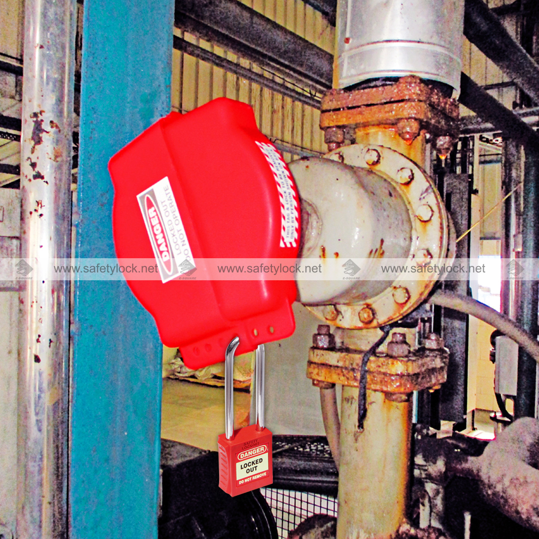 lockout safety padlock with 85 mm steel shackle