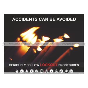 lockout safety poster - accidents can be avoided