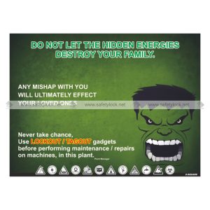 lockout safety poster - never take chance use lockout tagout gadgets