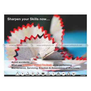 lockout safety poster -sharpen your skills now
