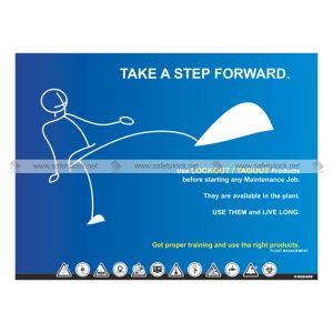 lockout safety poster - take a step forward