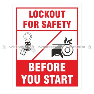 lockout safety sign for safety