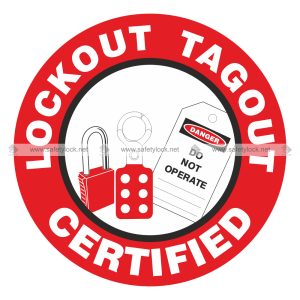 lockout tagout certified - hard hat labels