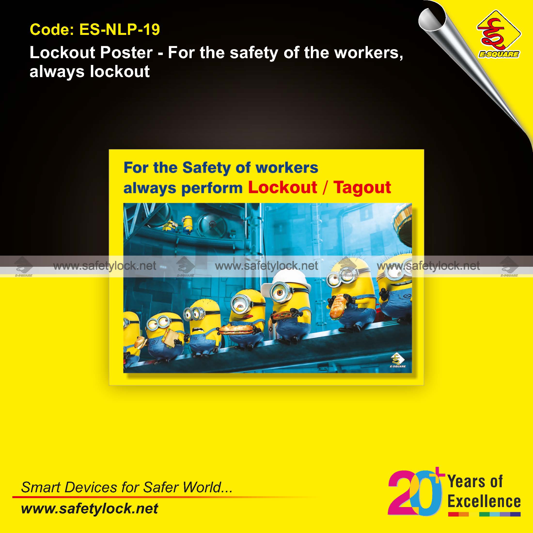 lockout tagout poster for safety of the workers