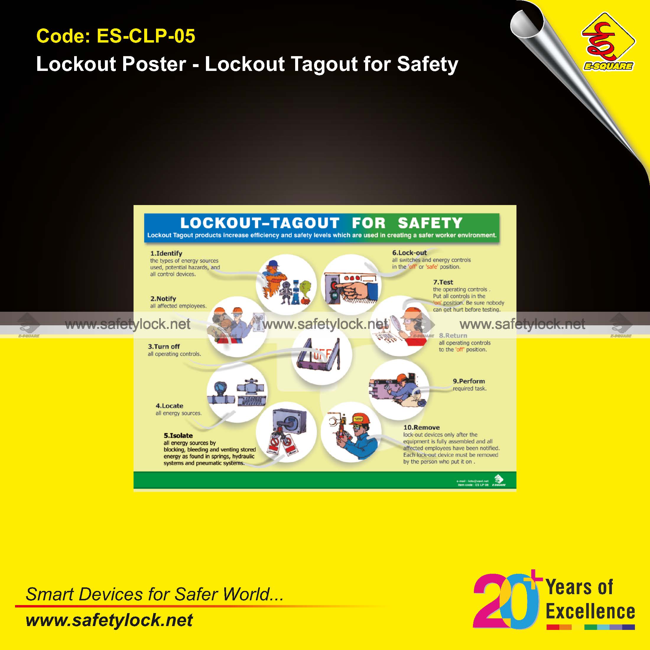 lockout tagout posters for safety