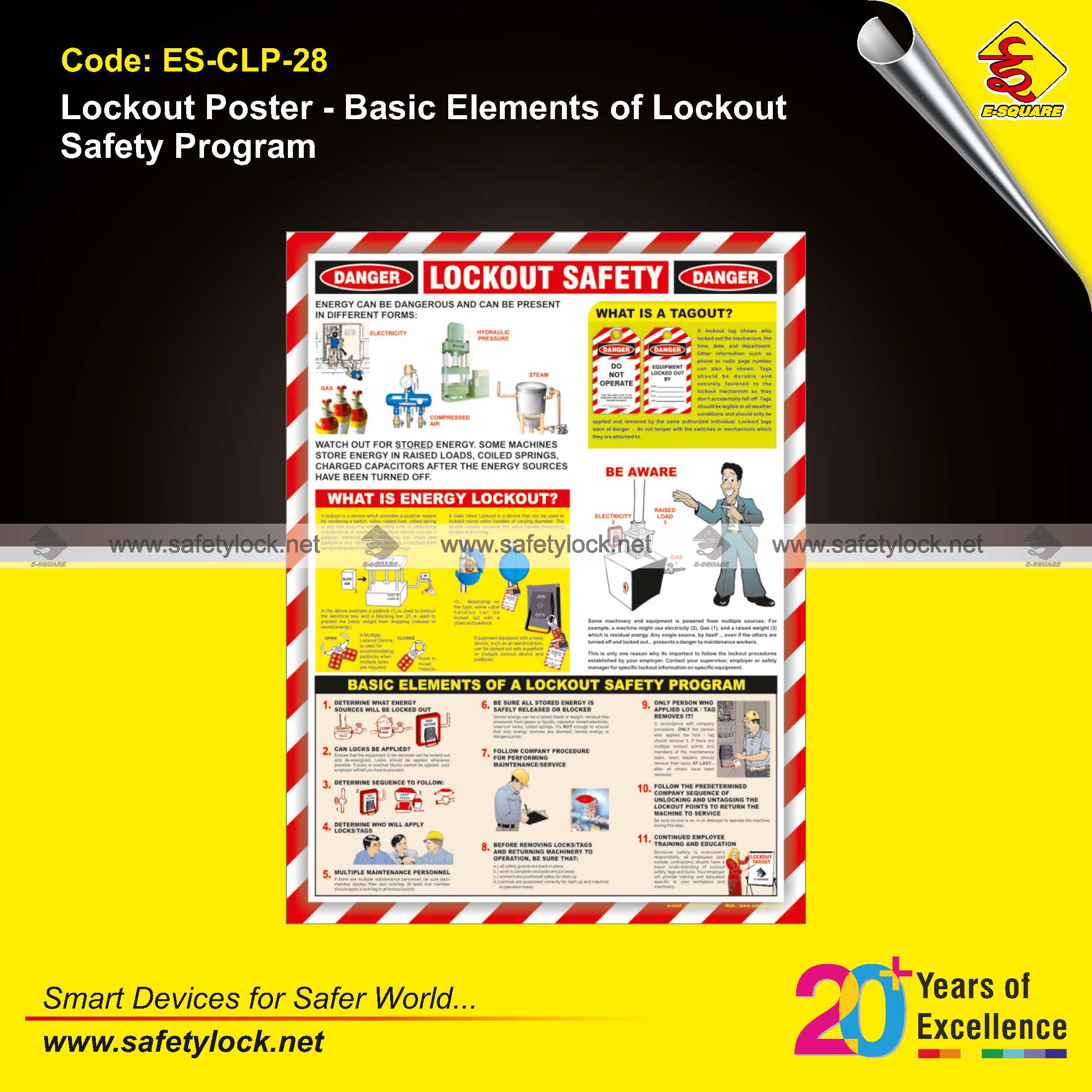 lockout tagout safety posters