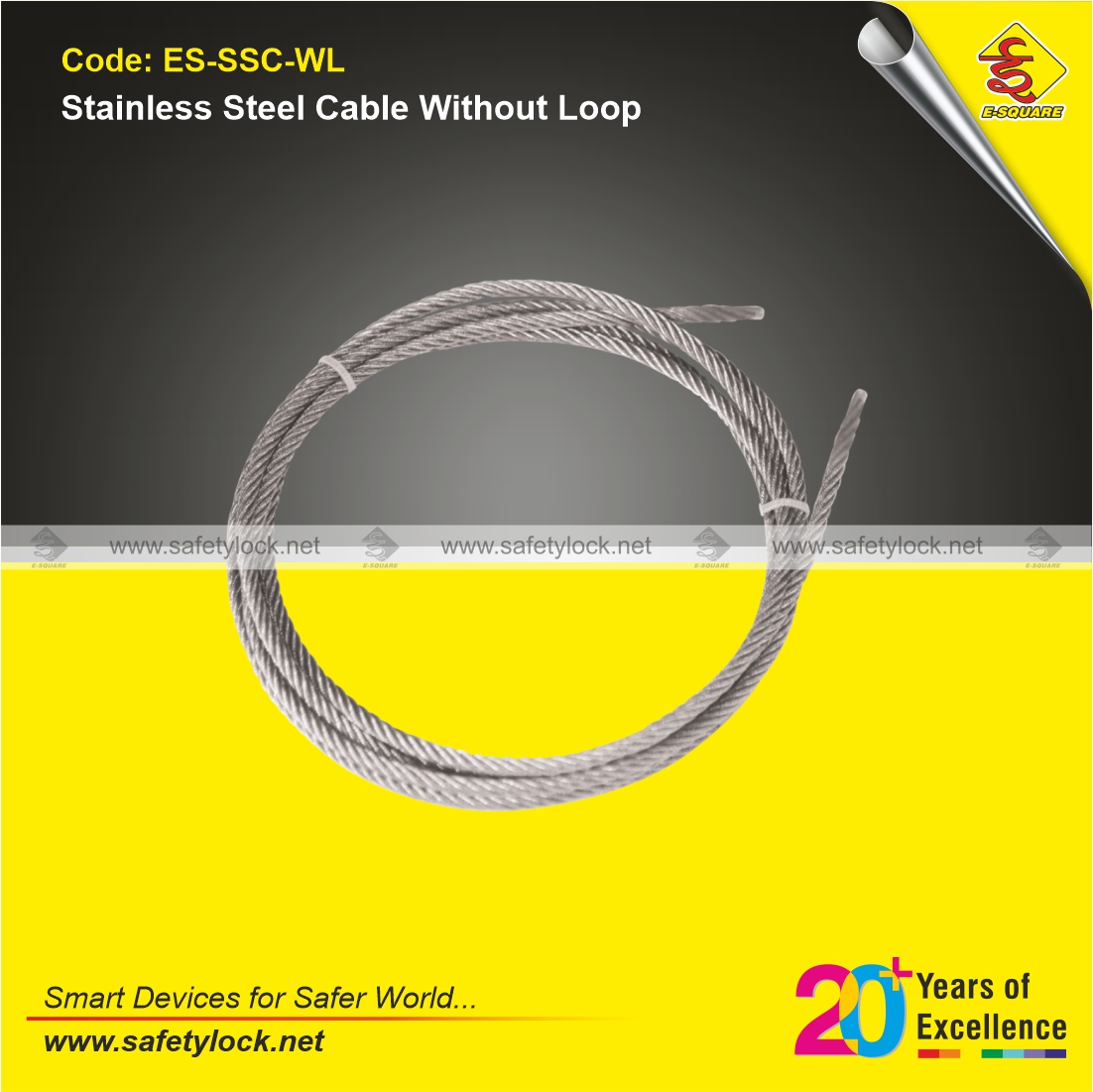 lockout tagout stainless steel cable without loop