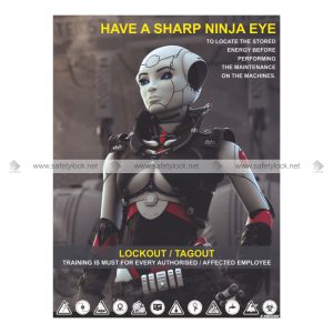 lockout tagout training is must for every employee -safety poster