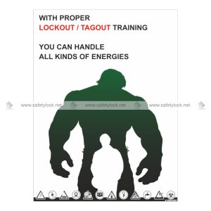 lockout tagout training safety poster