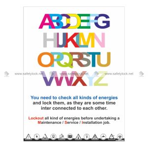 lockout the interconnected energies - safety poster