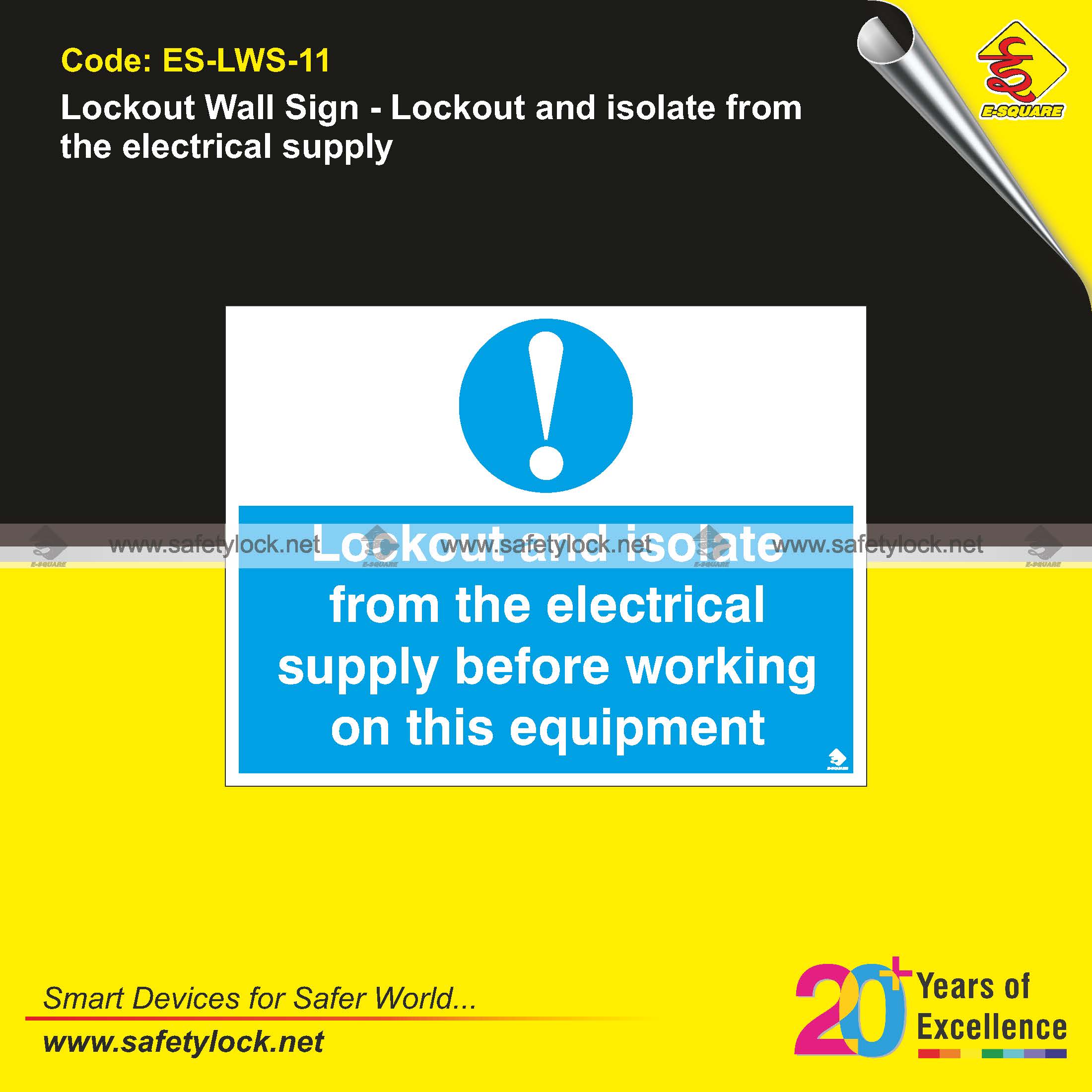 lockout wall signs for electrical department