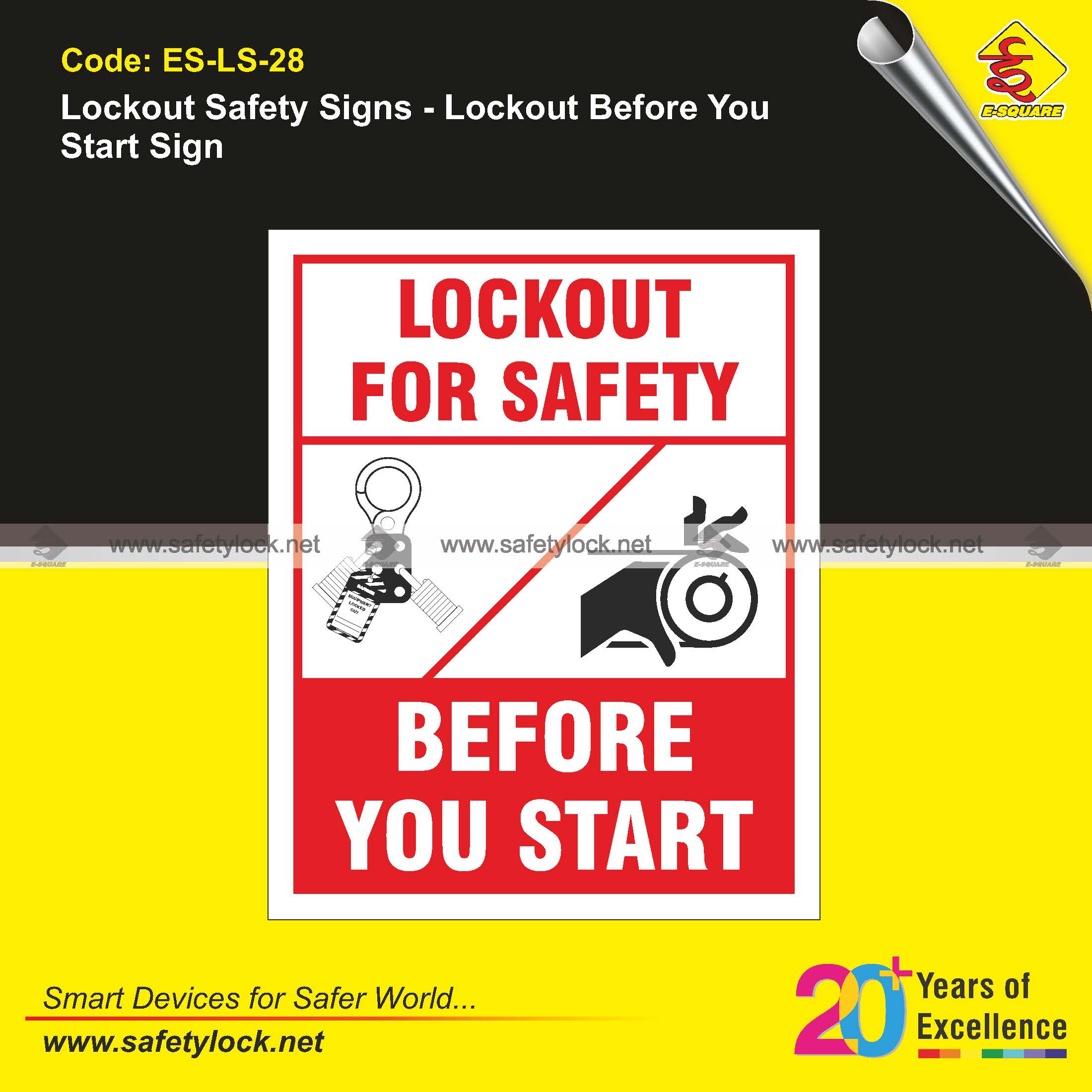 LOTO safety sign for safety