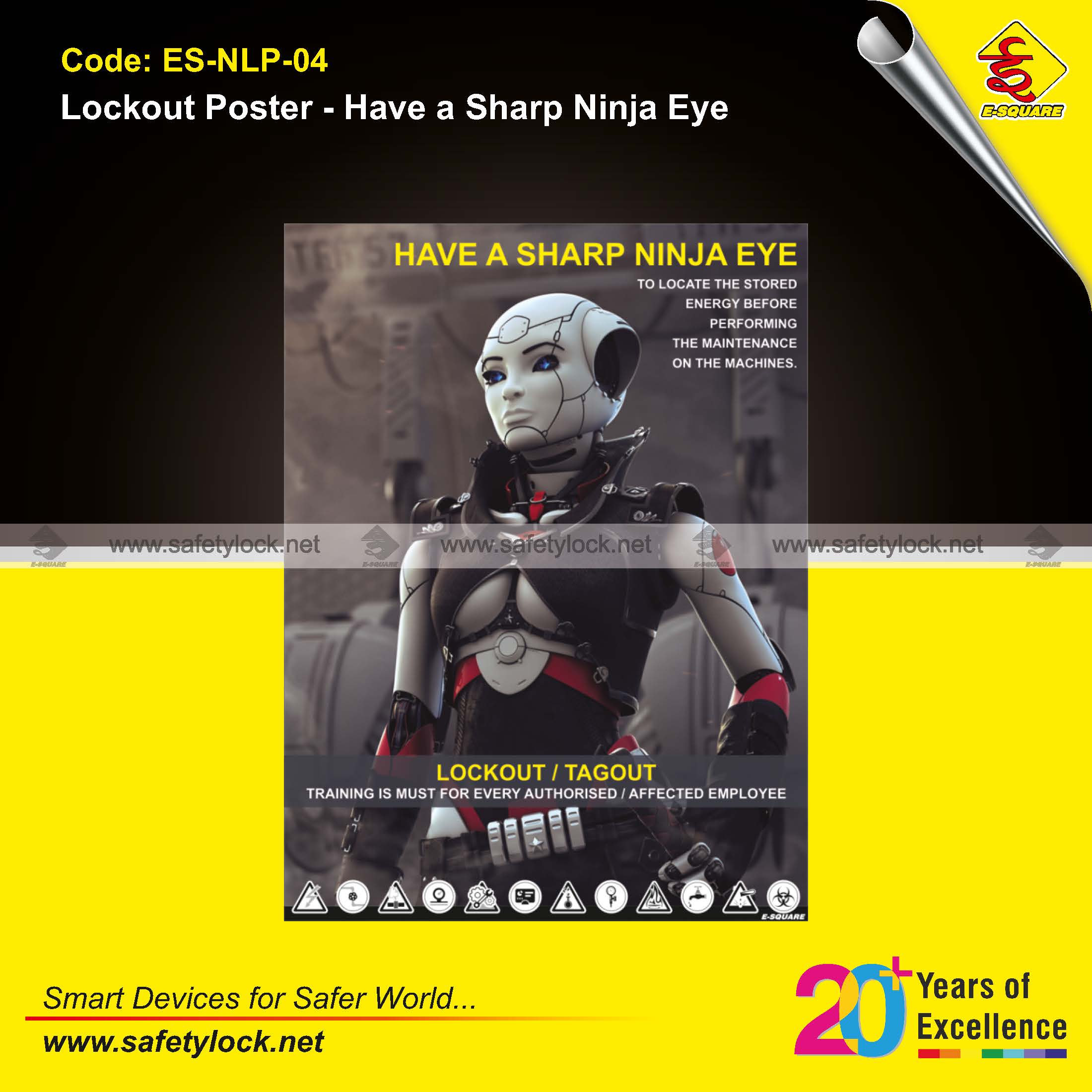 LOTO training safety poster