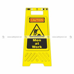 men at work - safety floor stand