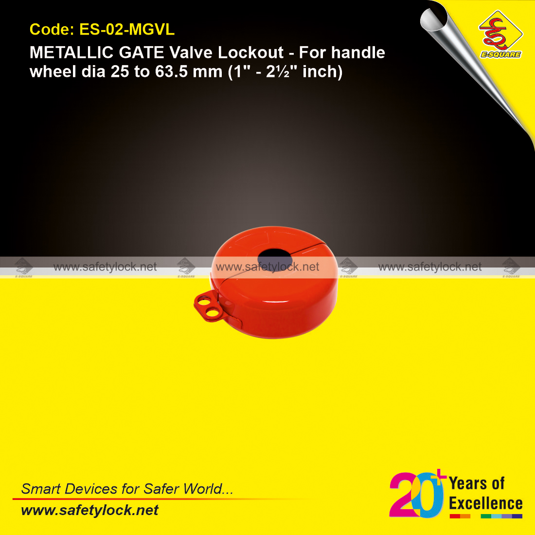 metal gate valve lockout device for lockout tagout