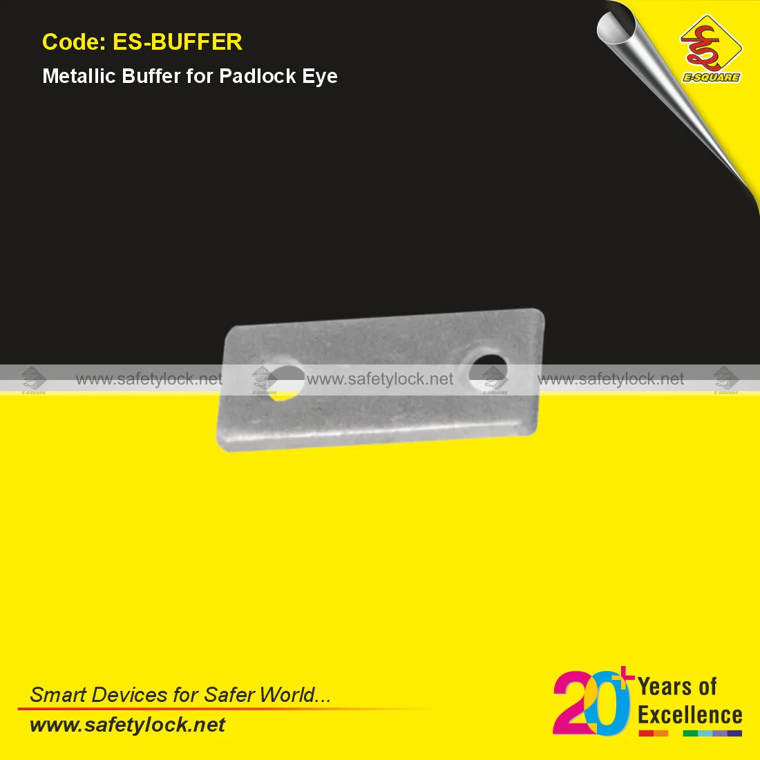 metallic buffer for padlock eye E-Square