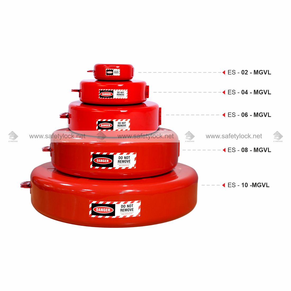 metallic gate valve lockout sizes