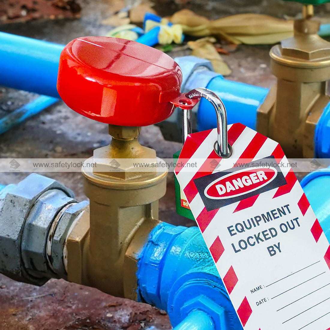 metallic gate valve lockout