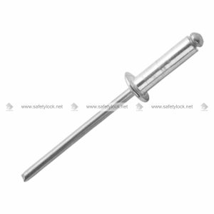 metallic rivet for installing padlock eye