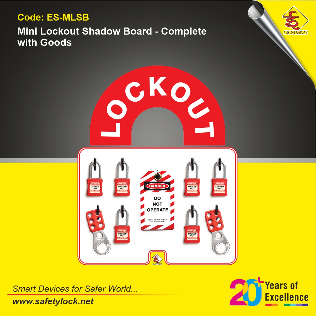 mini lockout shadow board complete with goods